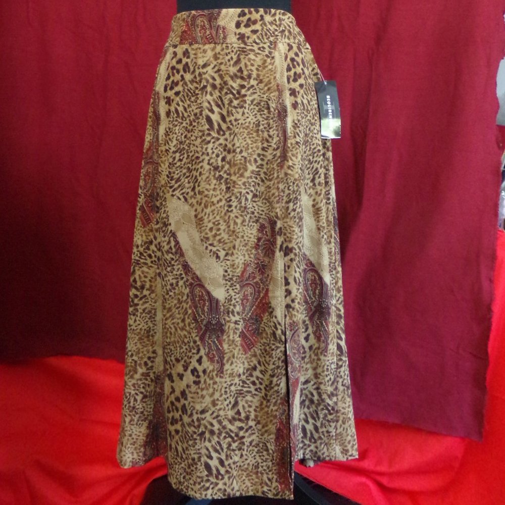Animal & paisley print maxi skirt.